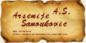 Arsenije Samouković vizit kartica